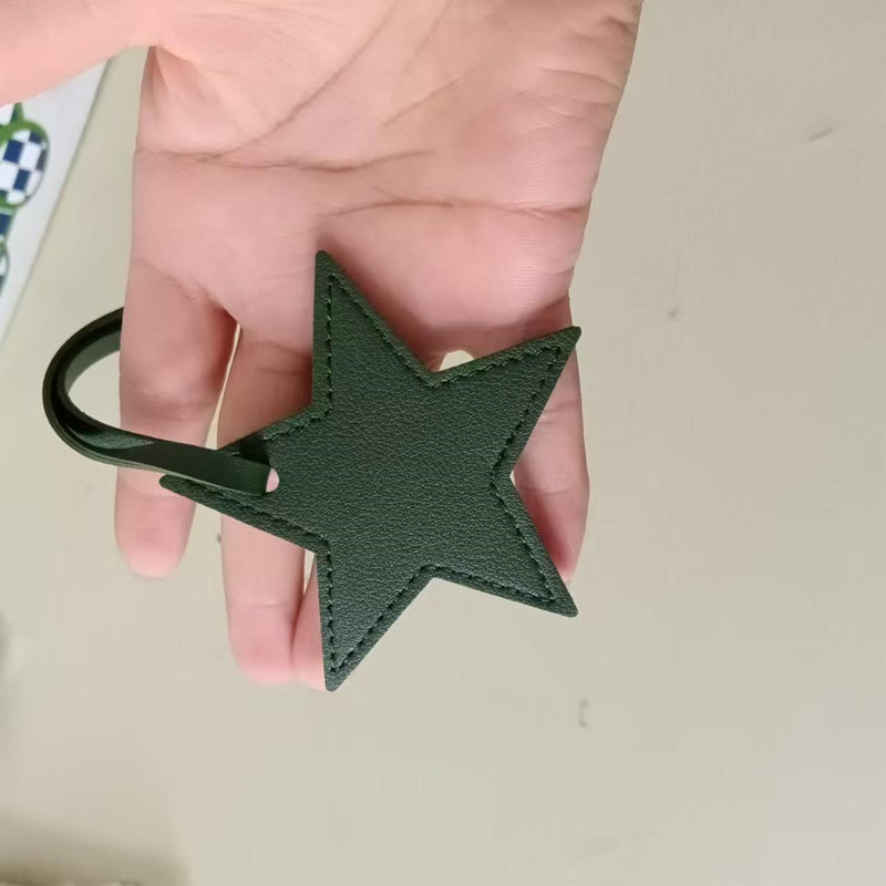 Free initials five pointed sta - Monogram Keychain Leather review and price