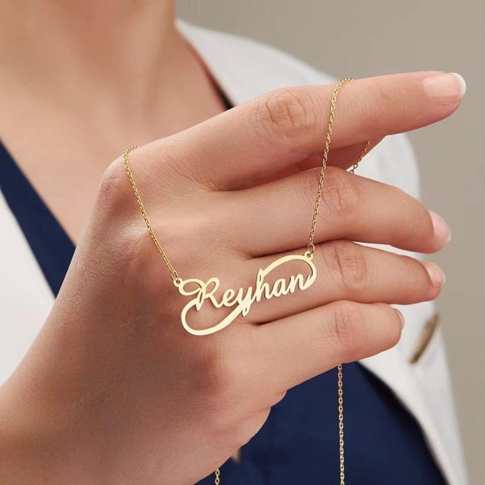 Custom Infinity Name Necklace  - Birth Flower Necklace review and price